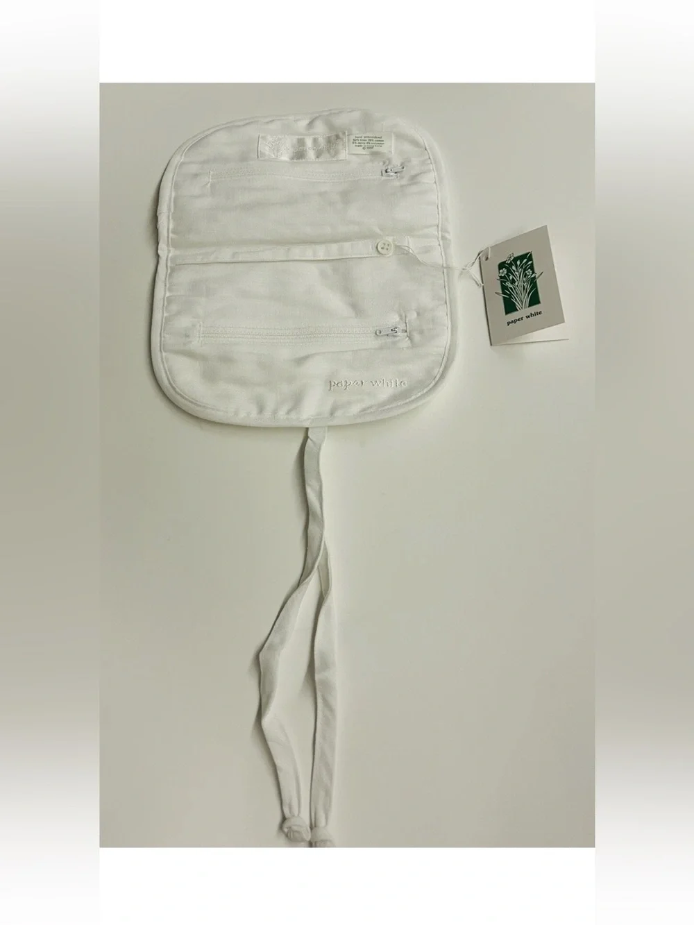 New Paperwhite Lace Jewelry Case Hand Embroidered 2 Zip Inside Compartment